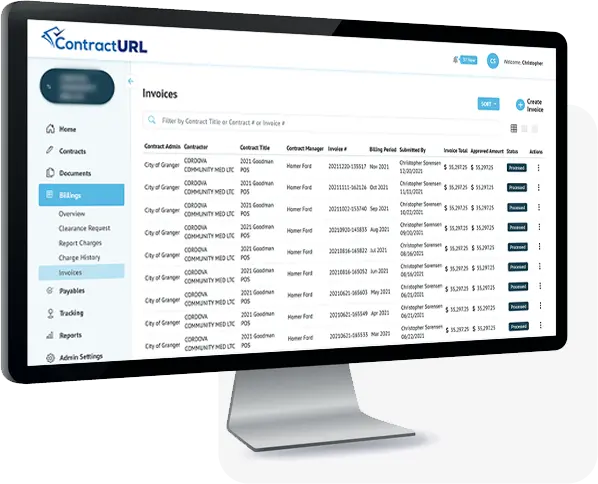 Receivables Features contract monitor image
