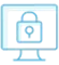 monitor with a lock icon